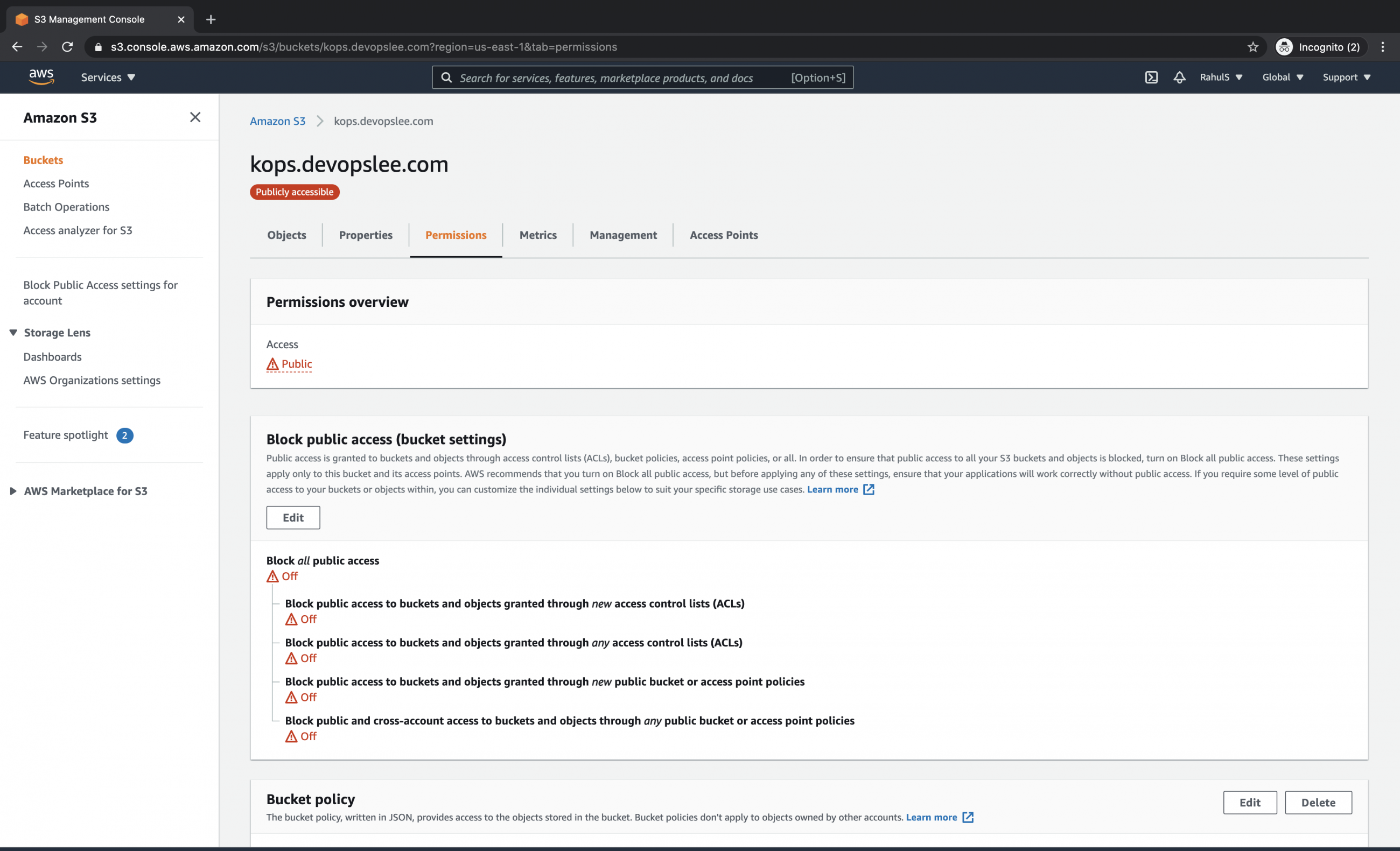 How to configure Route53 with our DomainName to access a static website