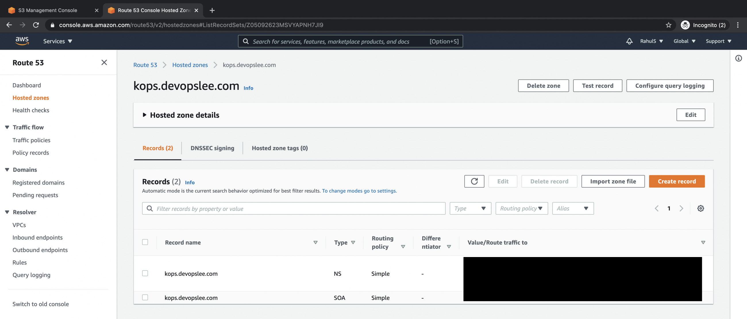 How to configure Route53 with our DomainName to access a static website