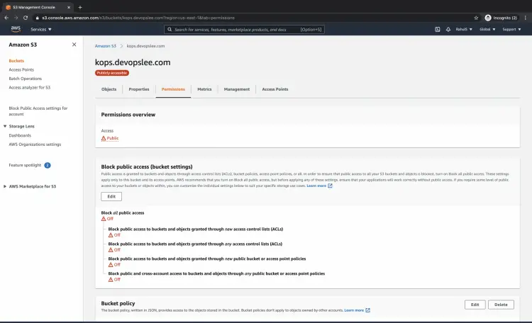 Make the S3 Bucket public