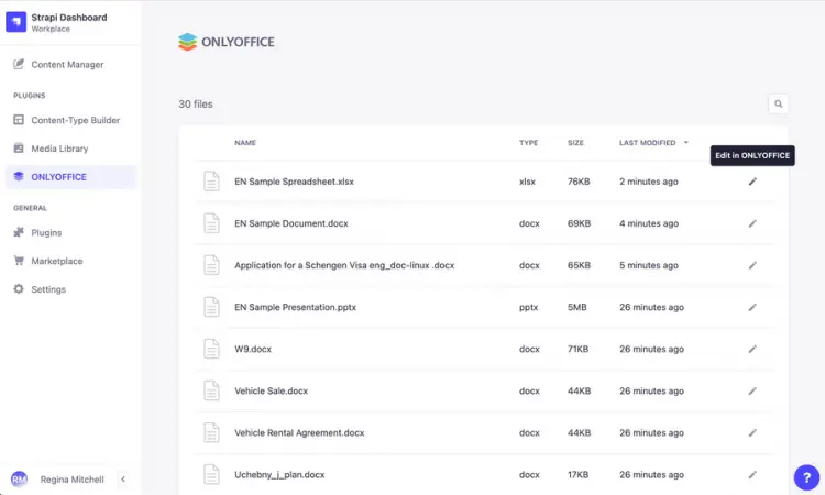 ONLYOFFICE Strapi