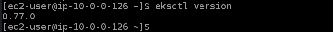 Checking eksctl version