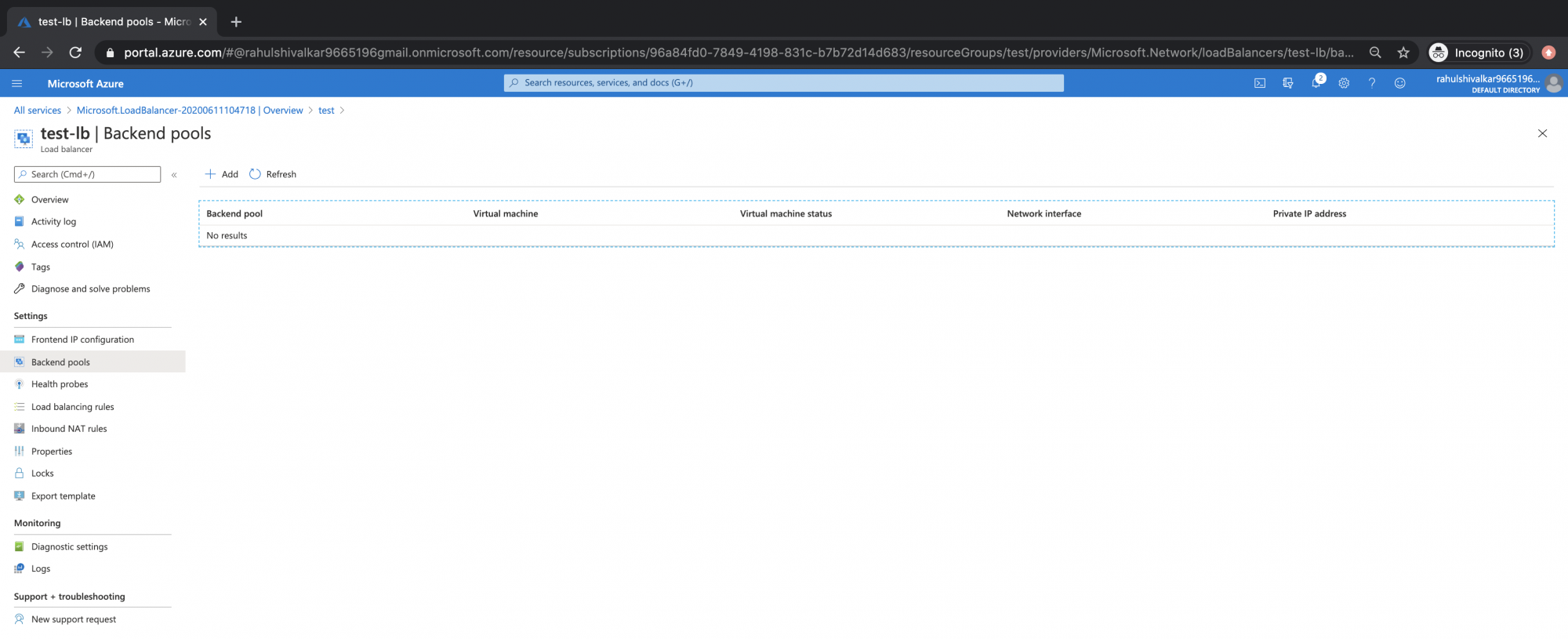 How to create a Load Balancer in Azure Cloud