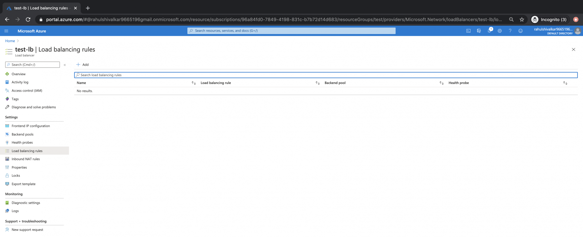 How to create a Load Balancer in Azure Cloud