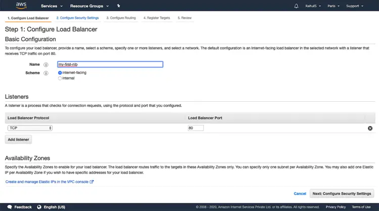 Configure Load Balancer