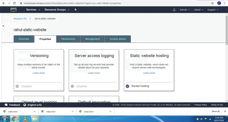 Create static website