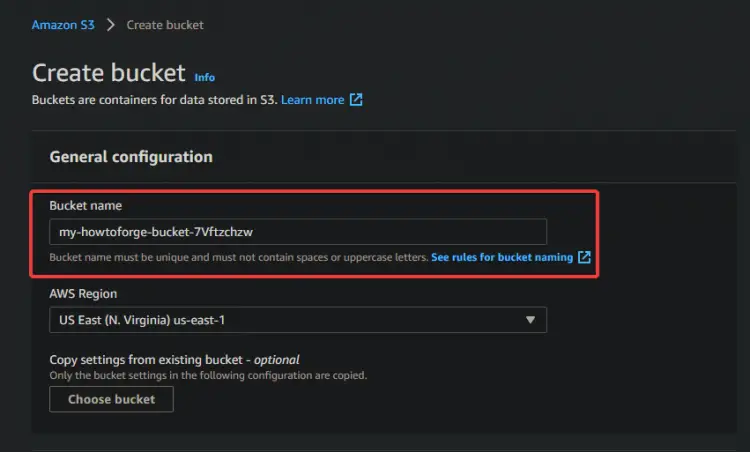 Creating an S3 Bucket