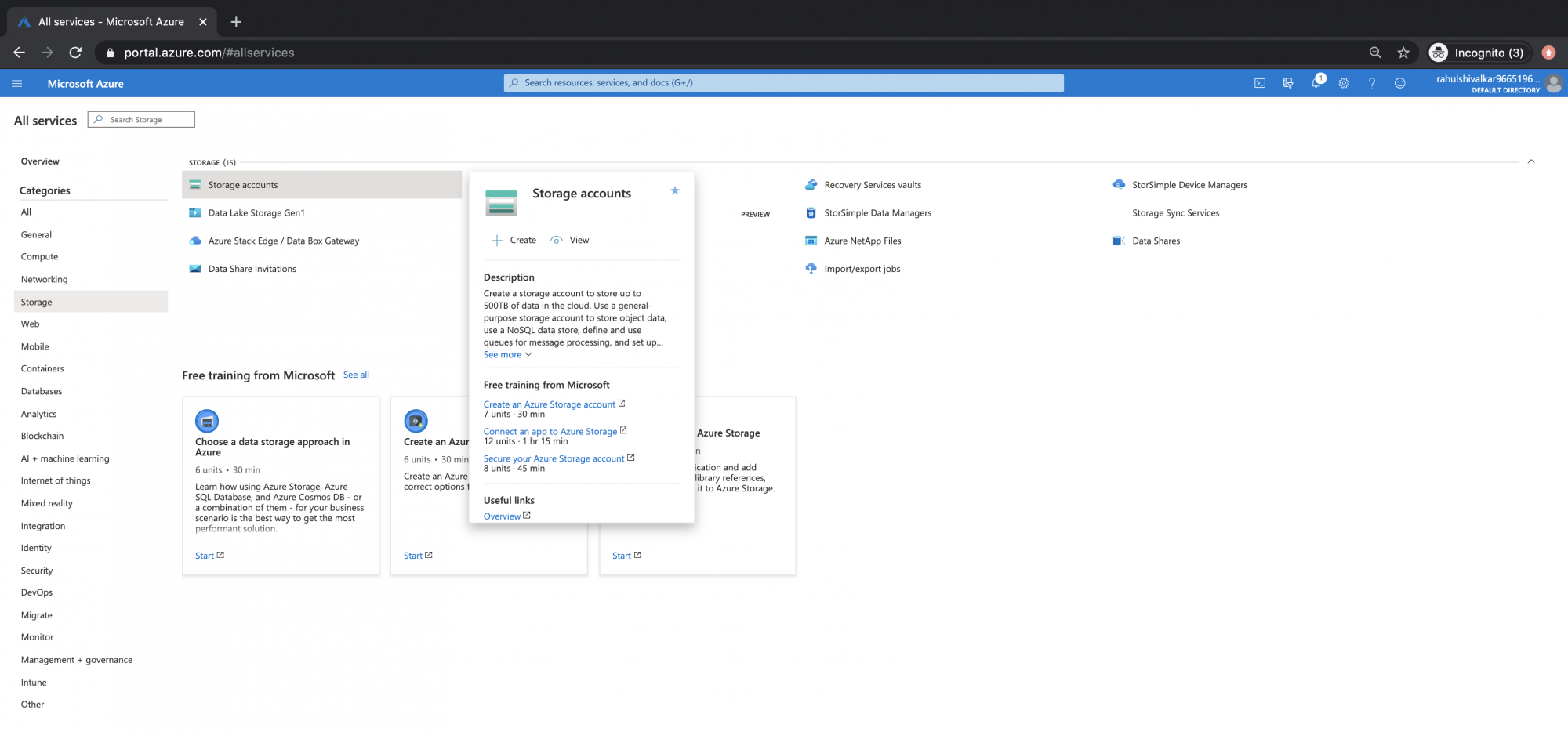 How to use Object Storage in Azure Cloud