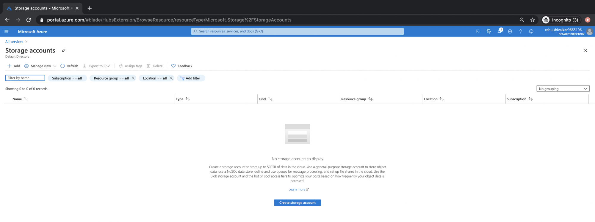 How to use Object Storage in Azure Cloud