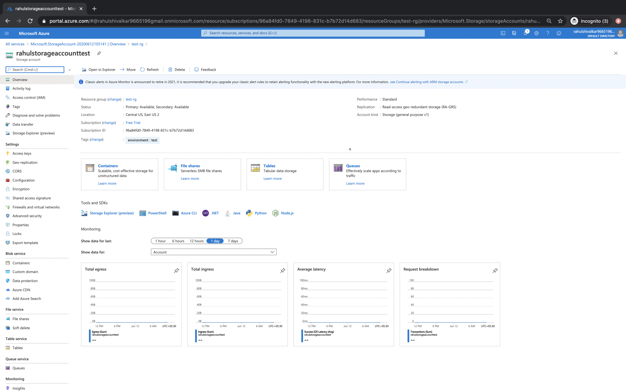 How to use Object Storage in Azure Cloud