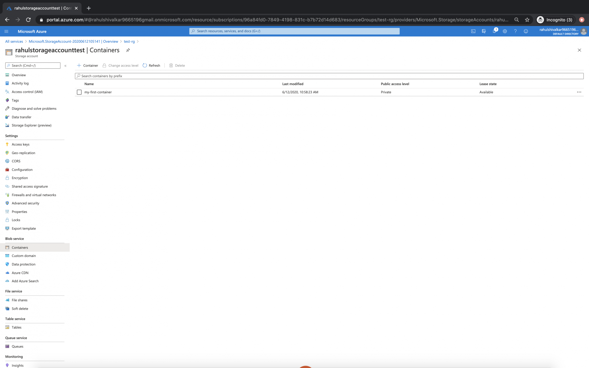 How to use Object Storage in Azure Cloud