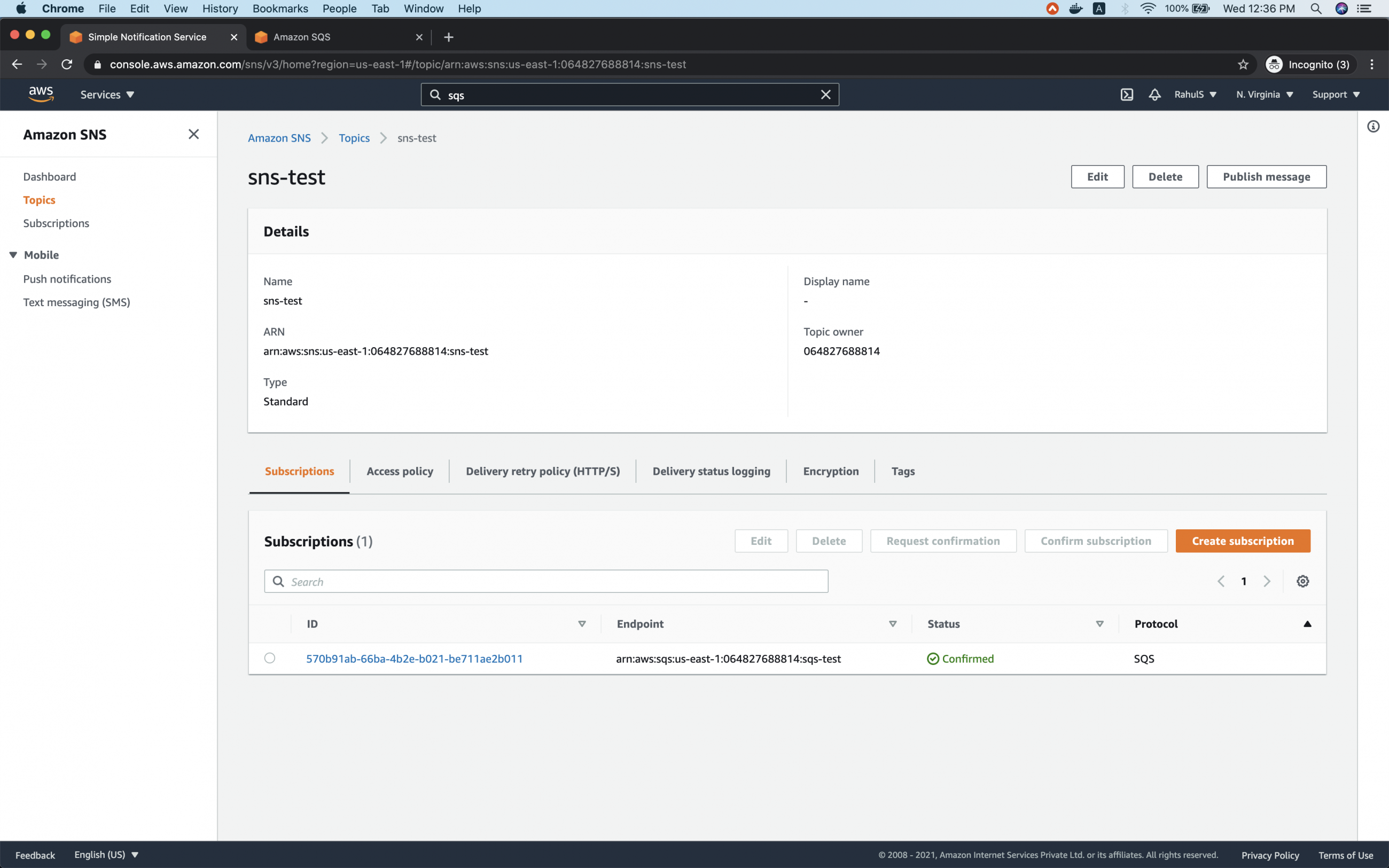 How To Create A Subscription Between An Sqs Queue And Sns Topic On Aws How To Create A Subscription Between An Sqs Queue And Sns Topic On Aws