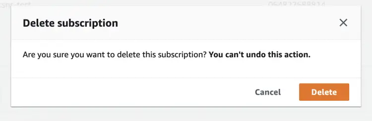 Confirm deletion