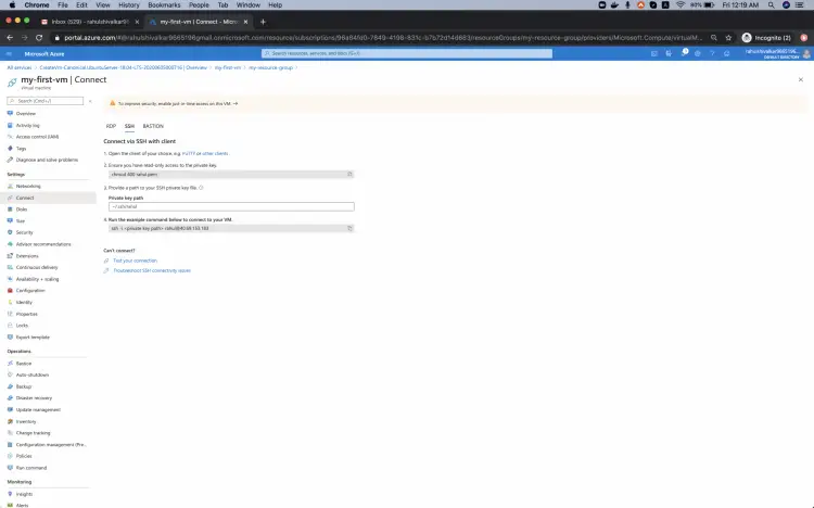 VM IP address