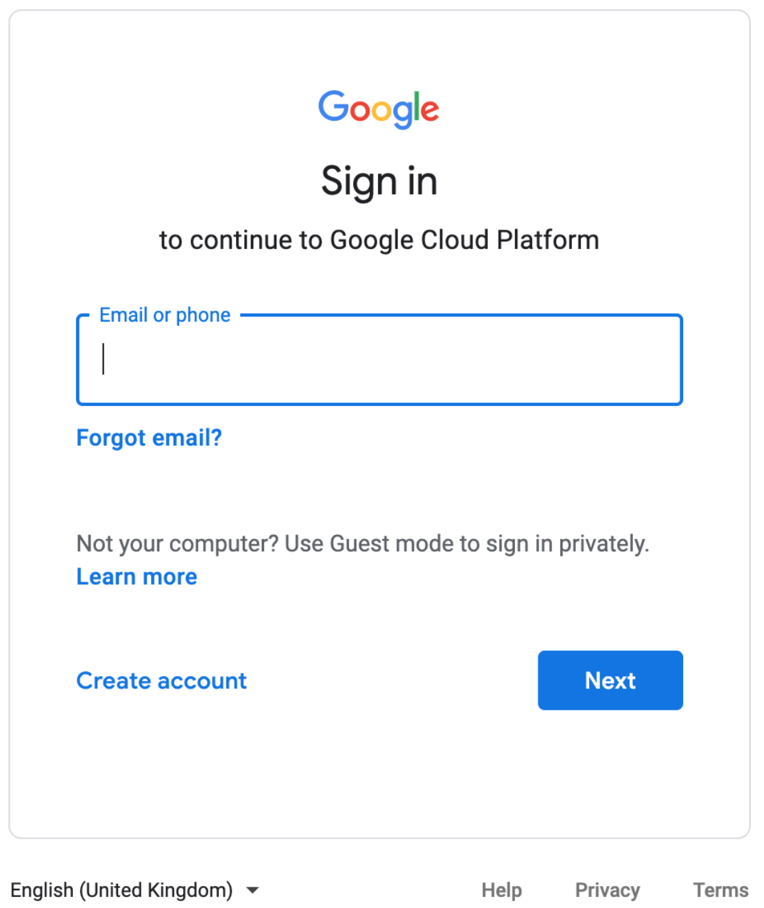 google cloud platform gcp