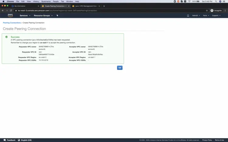 Connection created successfully