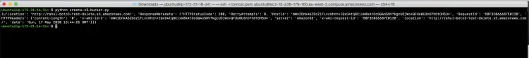 Run create bucket script