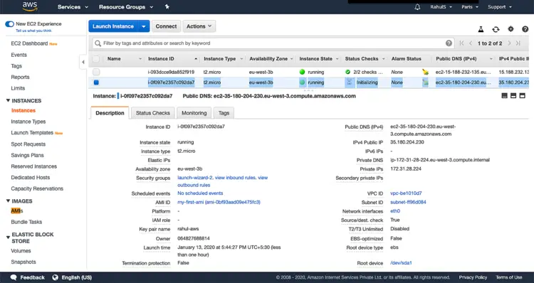 Connect to instance