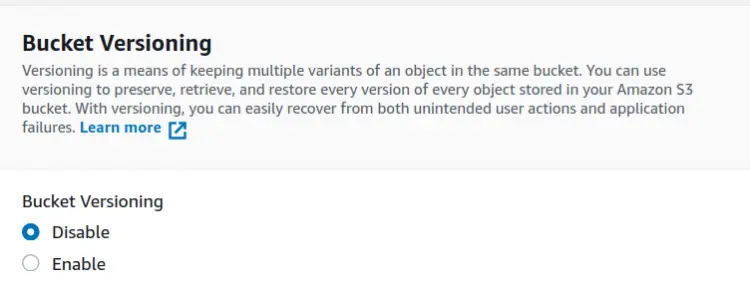 Bucket Versioning