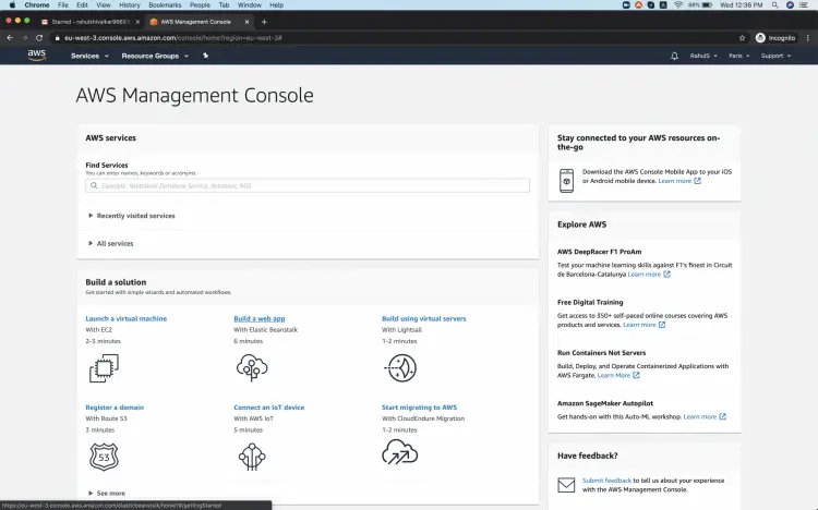 AWS Management console