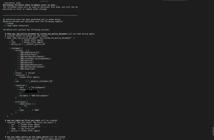 terraform plan