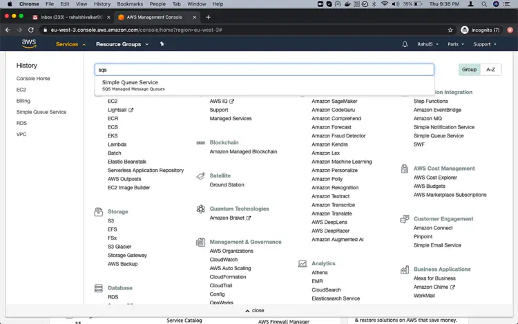Create SQS Queue