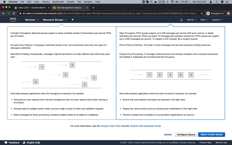 FIFO Queue resource group