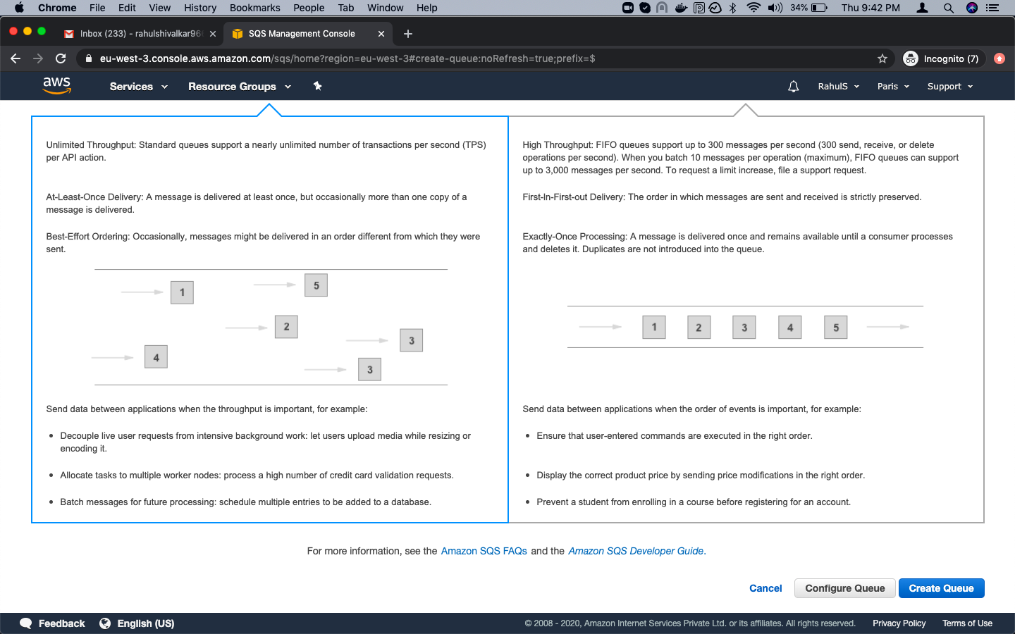 How to create an SQS Queue on AWS