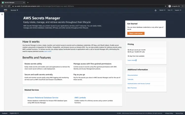 Secret Manager Dashboard