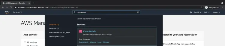 Search Cloudwatch