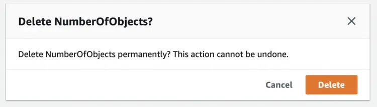 Confirm deletion