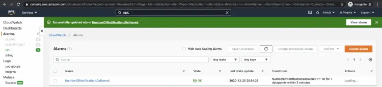 Alarm- In Ok state