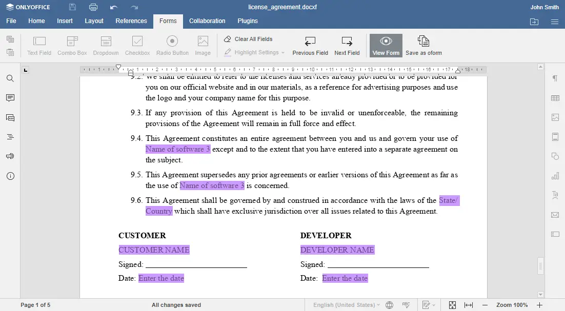 How To Create Fillable Forms In Onlyoffice Docs 7 0 How To Create Fillable Forms In Onlyoffice Docs 7 0