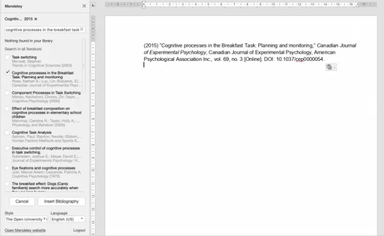 ONLYOFFICE Mendeley Plugin