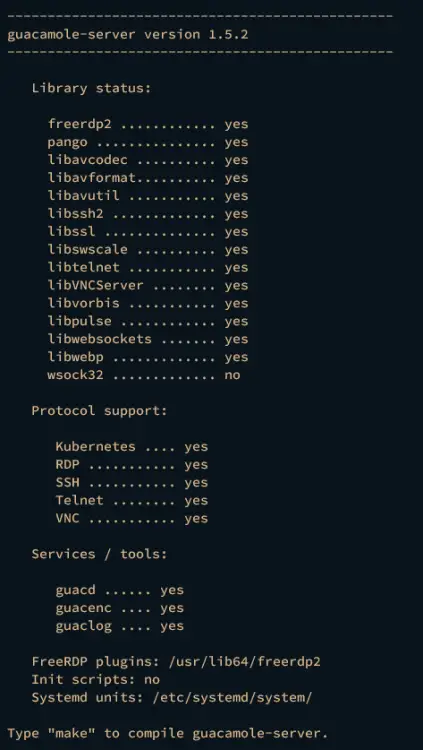 modules configuration