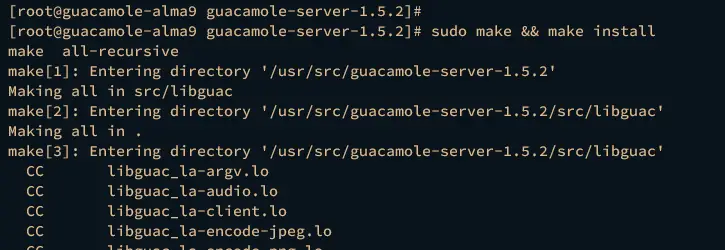 compile and install guacd