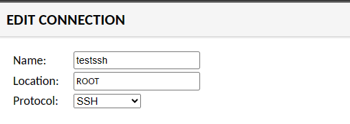 connection name and protocol