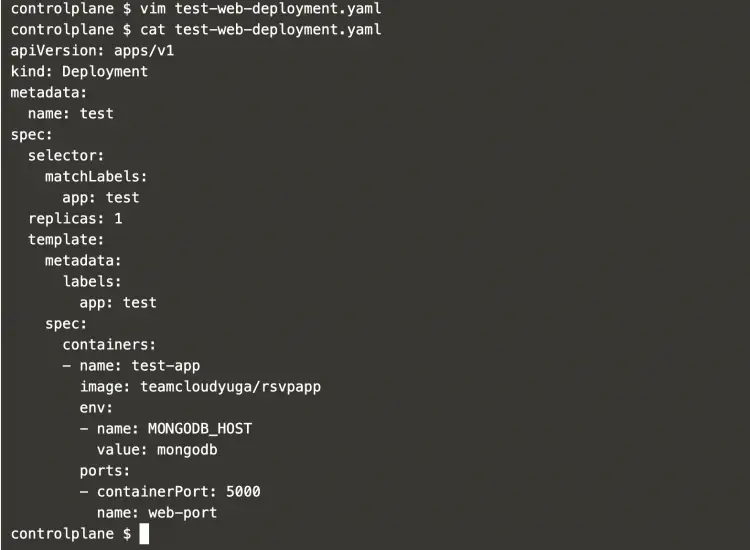 test-web-deployment.yaml file