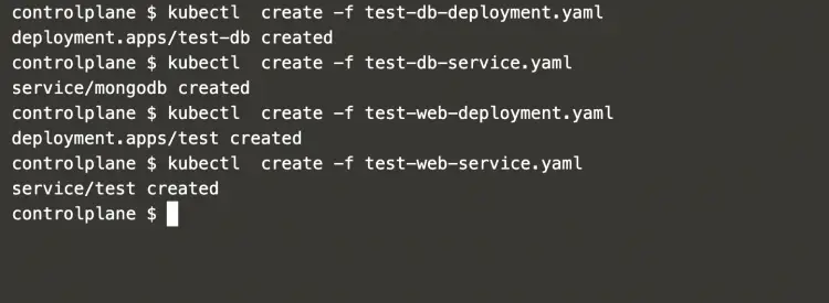 create deployments and services