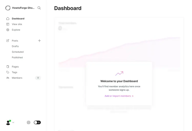 Ghost Admin Dashboard