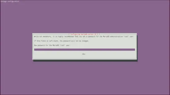 Install MariaDB database
