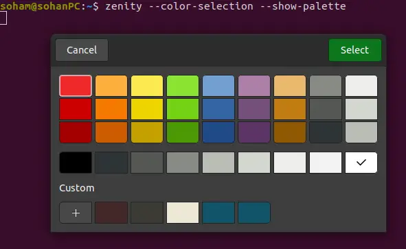 Bash script color picker