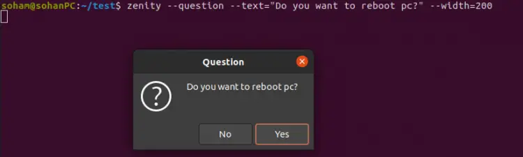 Dialog boxes in bash