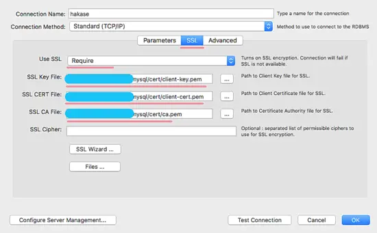 SSL Configuration for MySQLWOrkbench