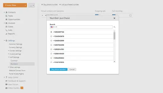 Add a virtual number