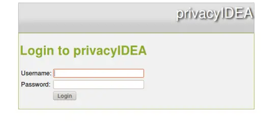 privacyIDEA login form