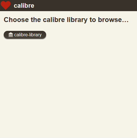 Calibre Server Default Homepage
