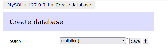 create database