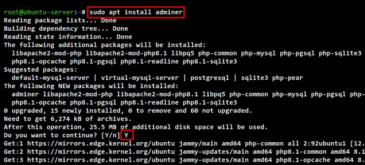 install adminer