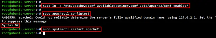 setup adminer