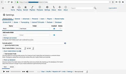 Configure Media folder